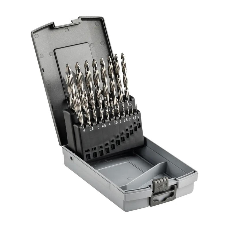 Set me 19 Punto Metali me maje konike HSS-G Twist 1-10,0 mm