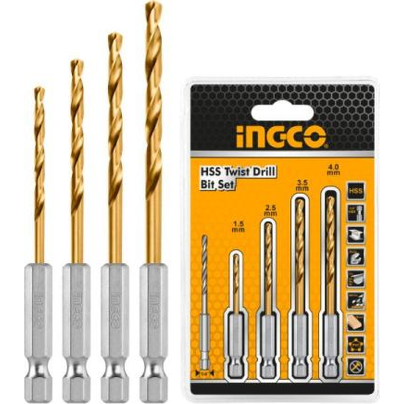 Set me 4 Punto Metali HSS Twist (1.5,2.5,3.5,4.0mm)