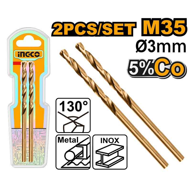 Punto Cobalti HSS-CO 3.0mm 5% Cobalt (2 cope) (me varje blister)